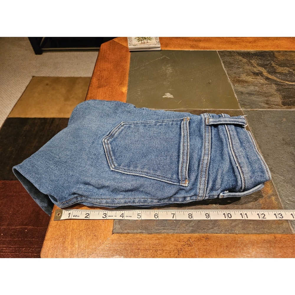Madewell Jeans Women's Size 24 Blue Cali Demi Boot Raw Hem Casual Western *flaw* - Picture 9 of 12